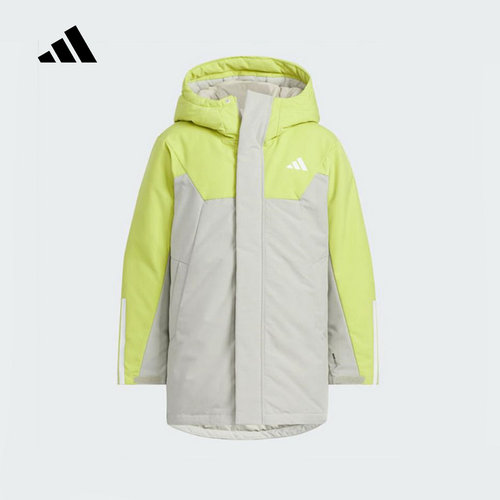 Adidas阿迪达斯新款时尚男大童保暖连帽外套运动休闲羽绒服KC5410