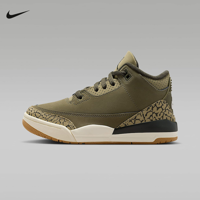 Nike耐克小童鞋JORDAN 3RETRO BPRT运动训练高帮篮球鞋DM0966-202