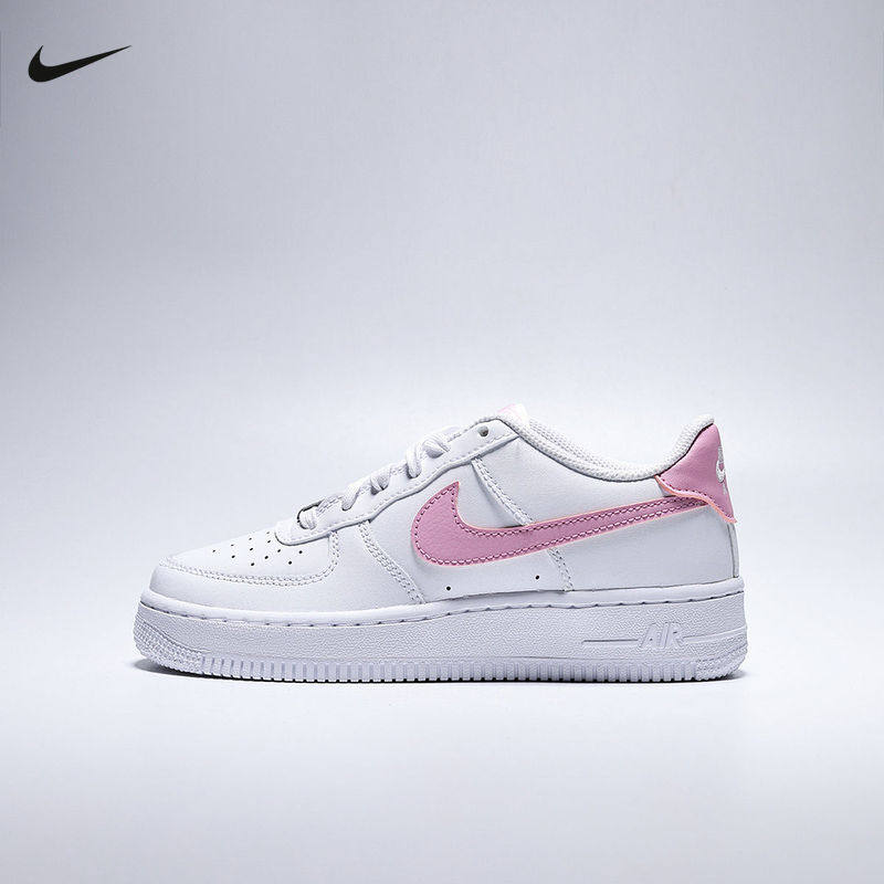 Nike耐克AF1白粉女鞋空军一号运动鞋大童休闲鞋板鞋CT383