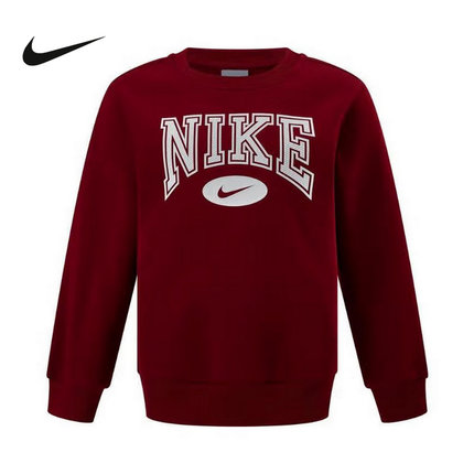 Nike耐克男女童新款休闲时尚百搭舒适运动套头无帽卫衣IB9070-677