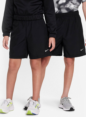 Nike耐克儿童短裤2025夏季新款黑色梭织五分裤运动裤DX5382-010
