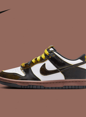 Nike耐克童鞋2025新款低帮DUNK LOW SE (GS)运动休闲鞋HQ9294-100