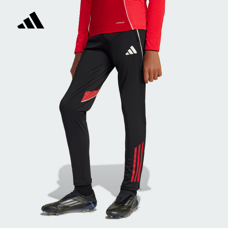 Adidas阿迪达斯男大童新款时尚足球训练修身百搭运动长裤JI6499
