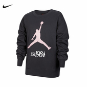 Jordan耐克Club大童加绒圆领上衣秋冬女针织休闲套头衫 IQ2869 045