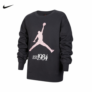 Jordan耐克Club大童加绒圆领上衣秋冬女针织休闲套头衫 045 IQ2869