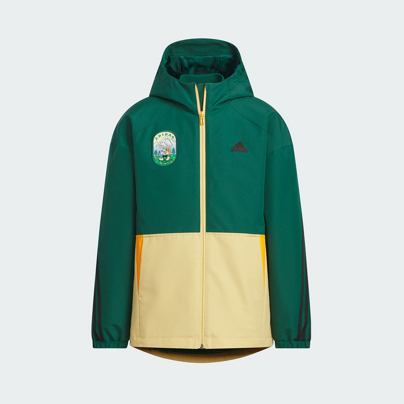 Adidas阿迪达斯童装24秋冬男大童保暖二合一可拆运动羽绒服J