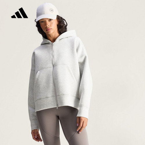 adidas阿迪达斯太空棉宽松连帽外套秋女SCUBA针织夹克 JM5792