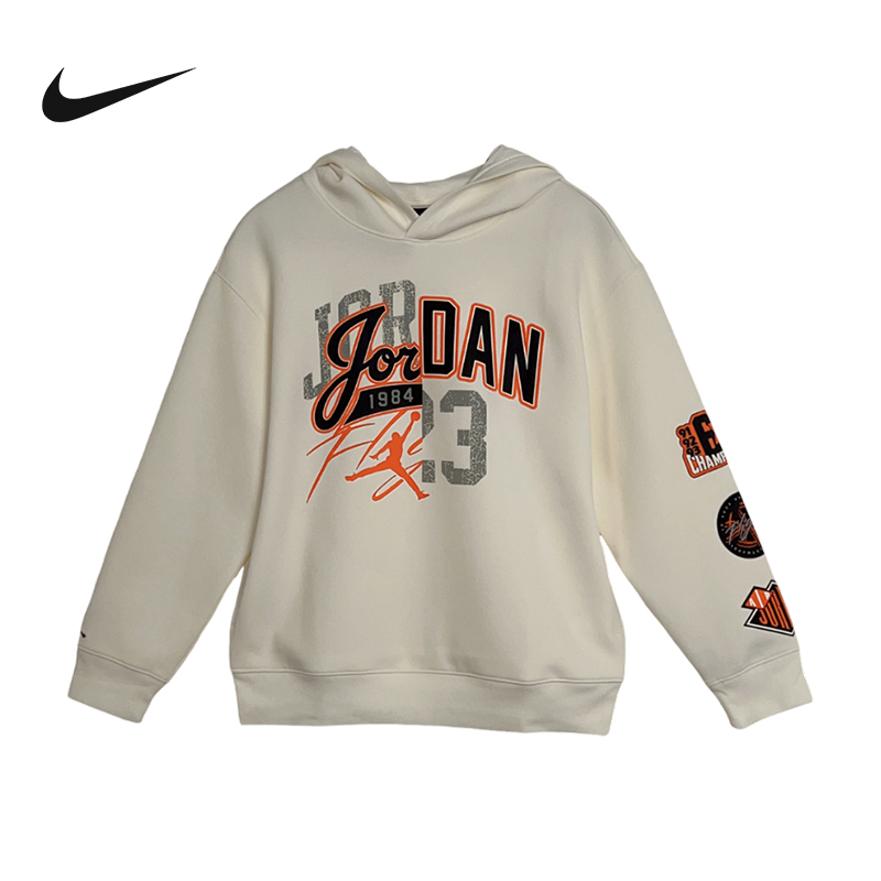 Nike耐克男童新款时尚针织套头衫休闲舒适百搭连帽卫衣IO6217-133