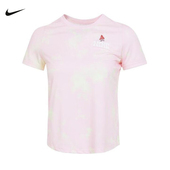 Nike耐克女童DRI 663 印花针织T恤IF0603 FIT大童速干短袖 上衣夏季