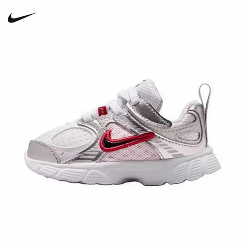 耐克男女童鞋V5 RNR银色网面透气运动鞋复古透气跑步鞋HQ6413-105