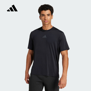 T恤 adidas阿迪达斯清风速干凉爽「冰风TEE」2025夏男短袖 JI8181