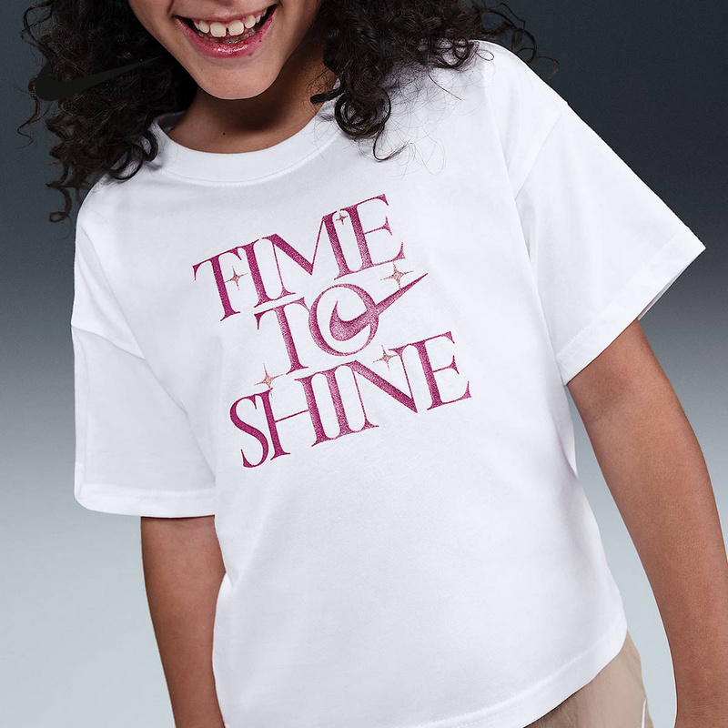 Nike耐克童新款时尚运动休闲舒适百搭短袖针织衫T恤HV5722-100