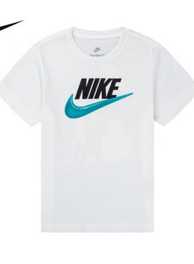 Nike耐克男女小童T恤夏季图案印花经典圆领短袖针织衫II3065-133