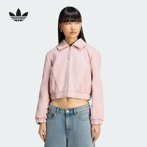 adidas阿迪达斯三叶草女短款街头风休闲运动夹克早秋外套 KX3040