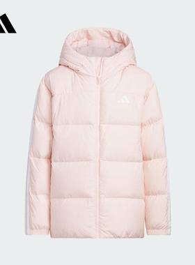 adidas阿迪达斯2025冬女大童休闲羽绒服运动保暖外套 KC5929