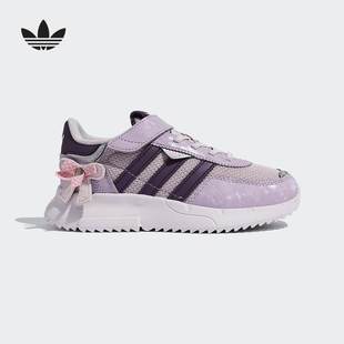 adidas阿迪达斯三叶草小童RETROPYF2CFELC运动蝴蝶结休闲鞋 KJ7598