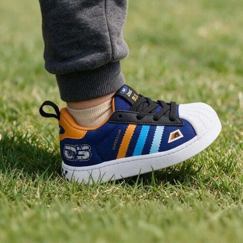 adidas阿迪达斯婴童一脚蹬休闲鞋SUPERSTAR赛车风贝壳头鞋 LB0124