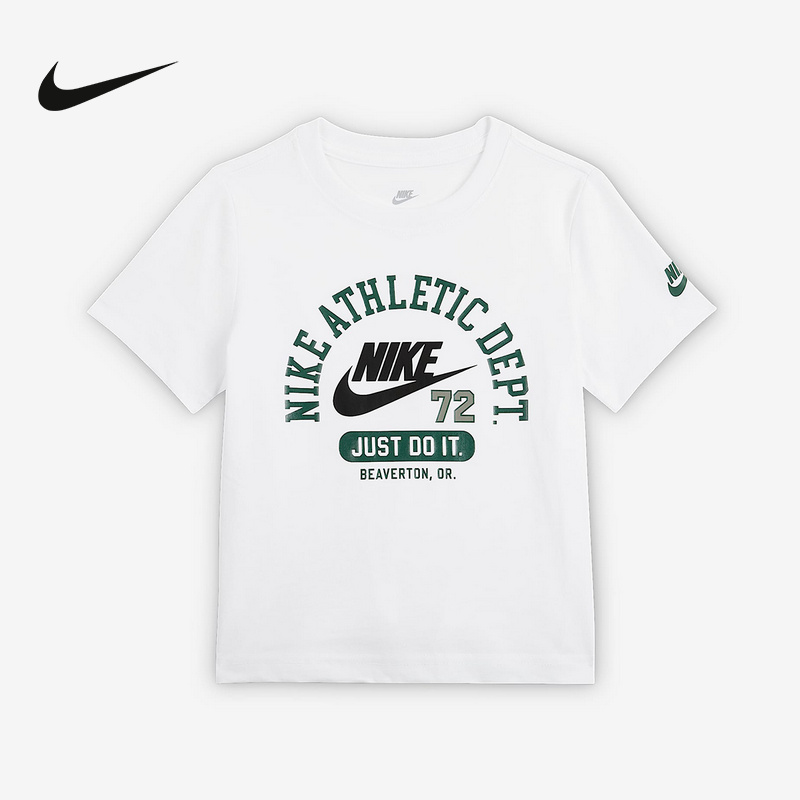 Nike耐克男短袖儿童休闲新款透气舒适百搭上衣时尚T恤IO6124-100