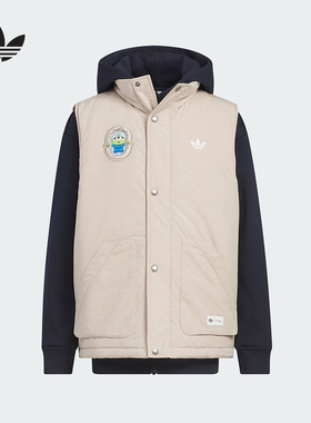 adidas阿迪达斯三叶草迪士尼联名款男大童马甲棉服两件套 KB5145