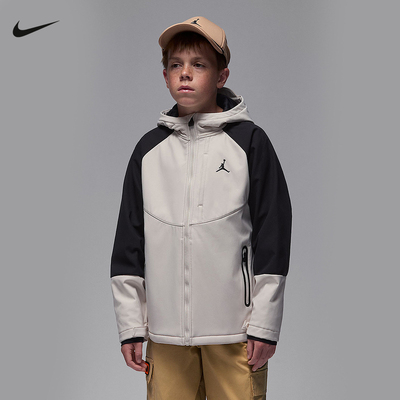 JORDAN耐克男女外套冬季大童户外防风加绒保暖连帽夹克IQ9984-200