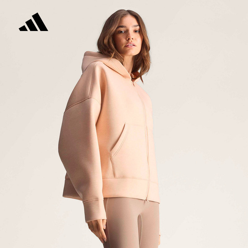 adidas阿迪达斯Stella Mc大号连帽套头衫2026春女针织夹克 KC2022图片