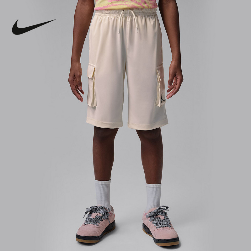 Nike耐克男童新款休闲运动舒适百搭五分裤时尚针织短裤IW1461-110图片