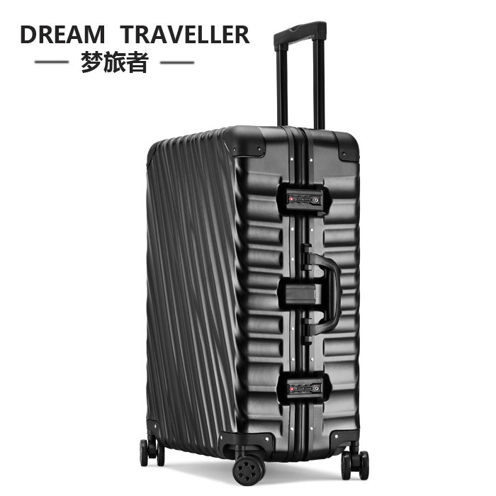 梦旅者铝框行李箱女磨砂拉杆箱包万向轮旅行箱女皮箱大容量密码箱
