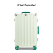 梦旅者新款 复古行李箱铝框拉杆箱万向轮高颜值旅行箱男女密码 皮箱