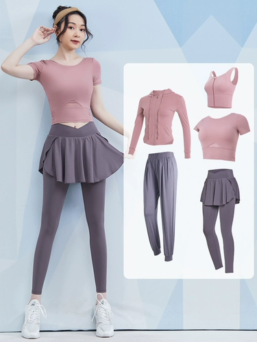 Летний приталенный дышащий комплект для спортзала, спортивная одежда для йоги для тренировок, для бега, короткий рукав, популярно в интернете