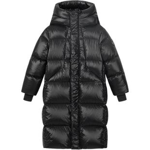 水孩儿儿童羽绒服加长男童宝宝女童外套冬装过膝亲子厚外套