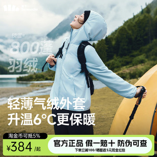 蕉下连帽气绒外套女款初秋新款防风轻薄保暖三防户外简约夹棉棉服