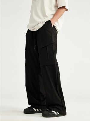 FFM-studio 2024春夏新款户外可拆卸工装裤格子纹理多口袋休闲裤