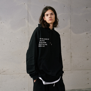 原创设计国潮模糊印花LOGO连帽卫衣 MOKACME 新品 秋季 男女 2022AW