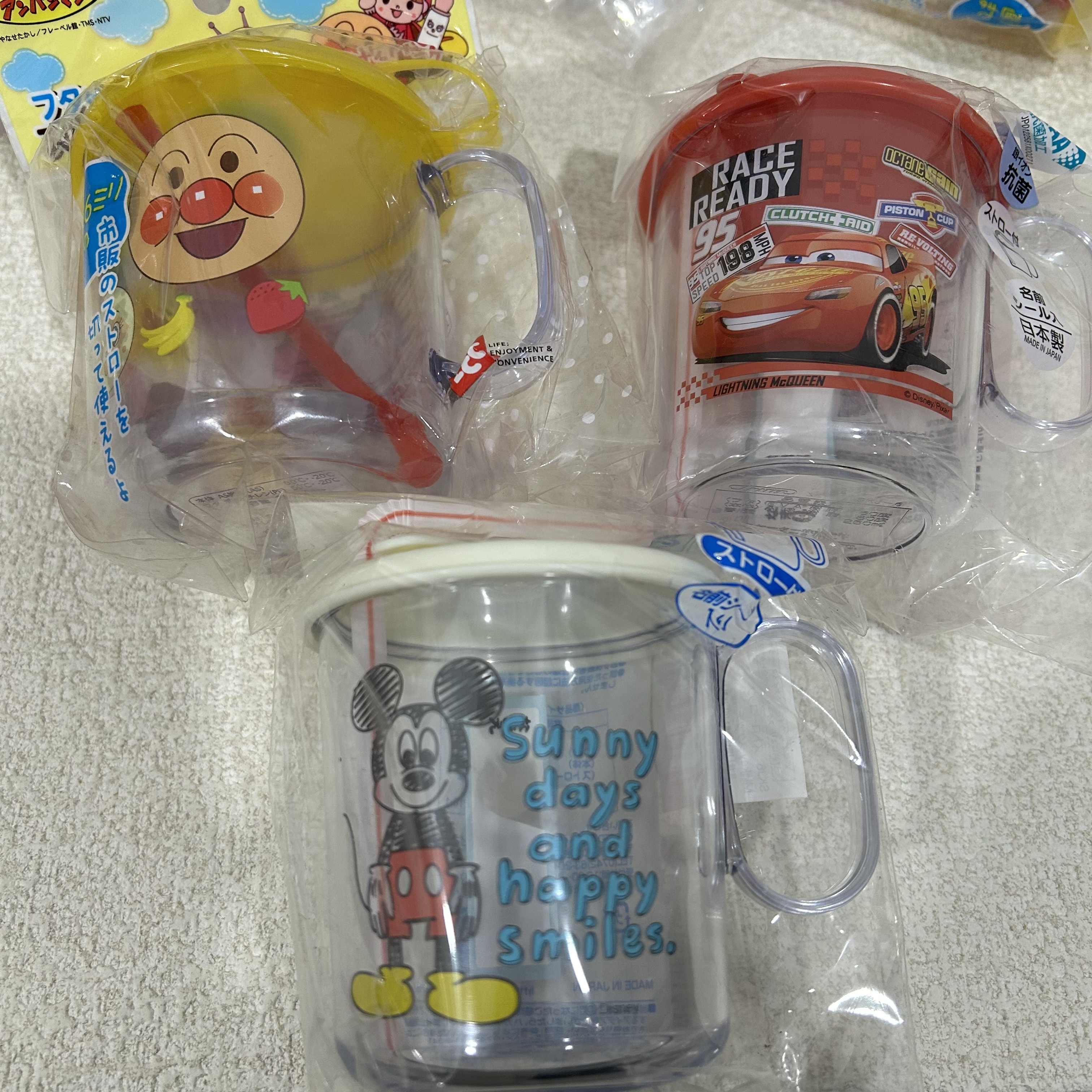 日本制SKATER宝宝儿童米奇果汁牛奶杯手柄把手带盖吸管水杯250ml