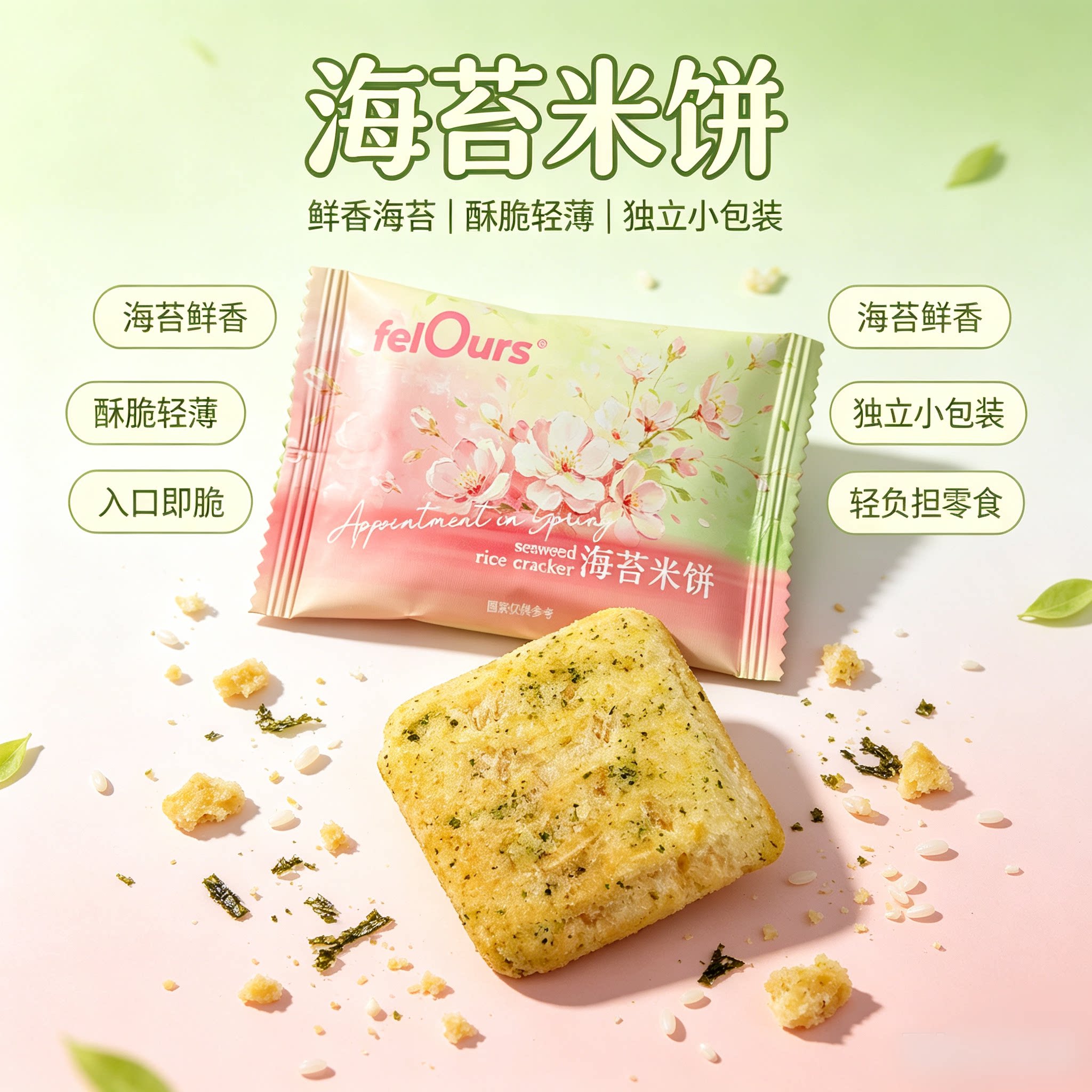 法国费洛斯海苔米饼散装休闲解馋小零食结婚喜饼干高端婚庆伴手礼