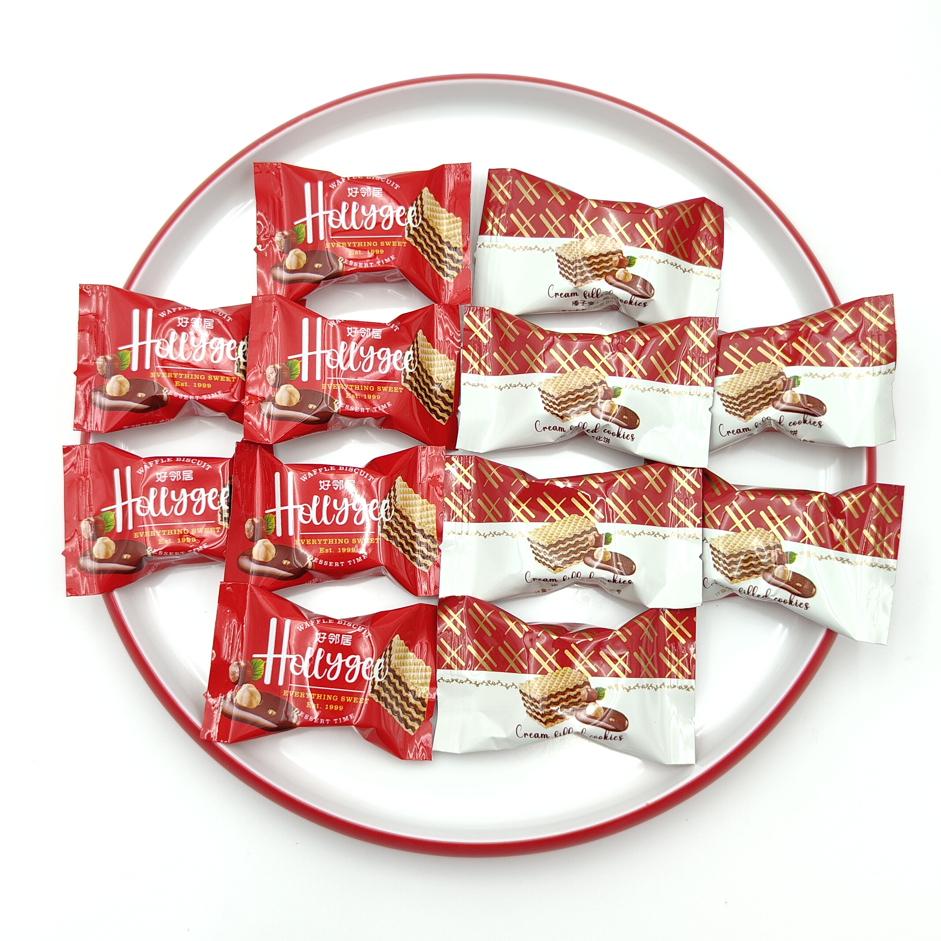 好邻居榛子夹心威化饼干单独小包装整箱批发散装年货解馋零食喜糖