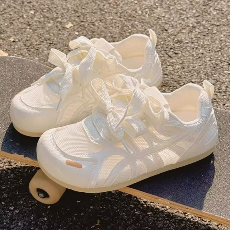 夏季新款单网透气德训鞋女2026软底百搭不累脚板鞋女运动休闲鞋子