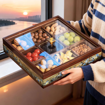 德国九宫格干果盘家用