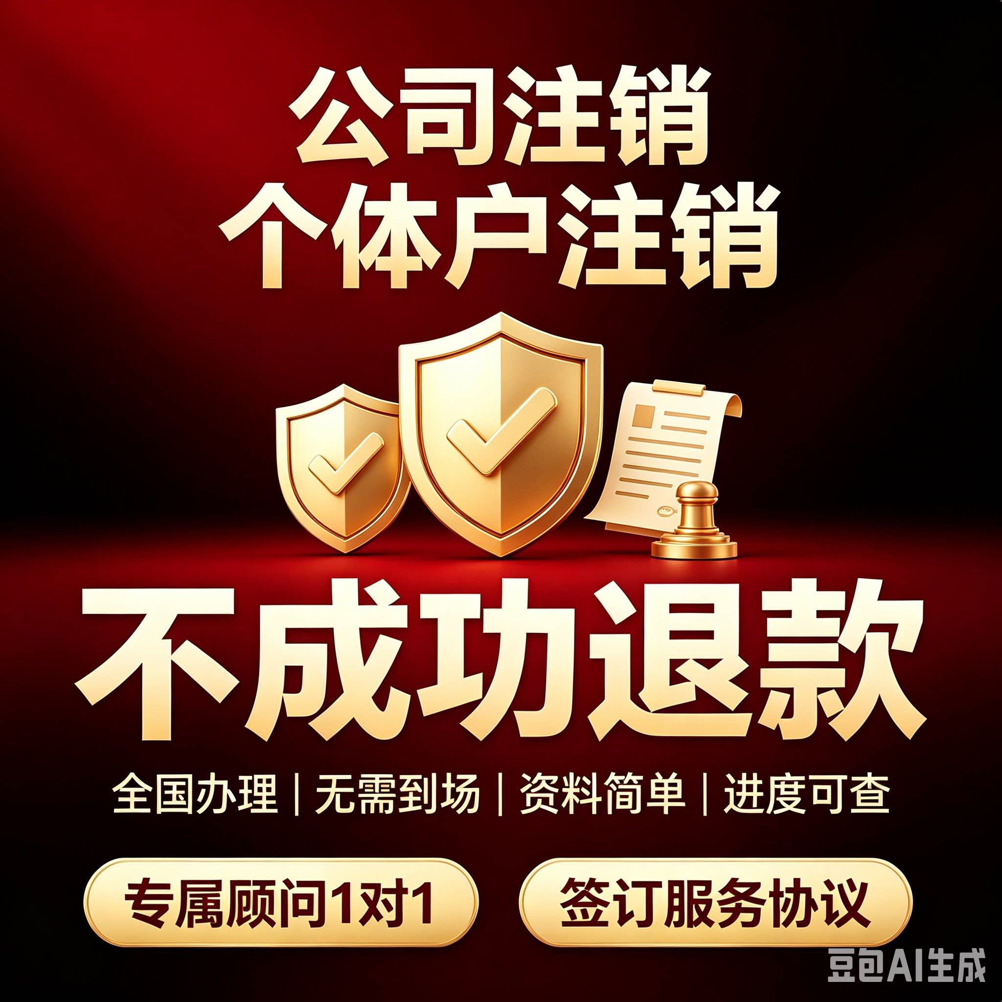 全国个体工商户执照代办注销