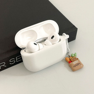 果冻白耳机套适用苹果AIRPODSPRO2二代蓝牙3代IPHONE无线耳机壳第二第三代保护套三代耳机盒情侣可爱软壳潮