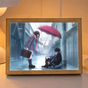 野良神灯光画夜斗一岐日和周边二次元动漫相框摆件镜子小夜灯手办