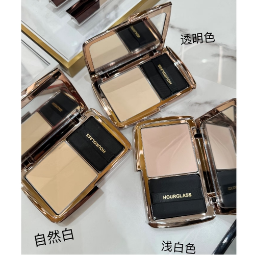 HOURGLASS柔焦饰颜定妆轻雾蜜粉饼持妆 透明色10.5g