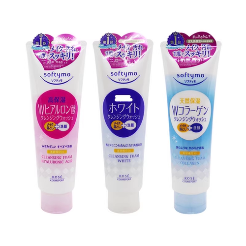 日本本土KOSE/高丝softymo卸妆洗面奶女二合一洁面乳清洁190g