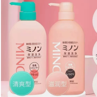日本Minon蜜浓洗发沐浴露滋润/清爽450ml泡沫500ml婴儿350ml