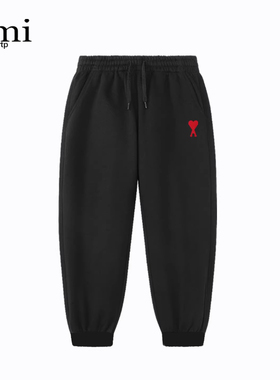 官方Ami srtp儿童运动卫裤春秋季新款男女童休闲长裤束脚宽松裤子