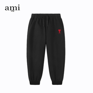 官方Ami srtp儿童运动卫裤春秋季新款男女童休闲长裤束脚宽松裤子