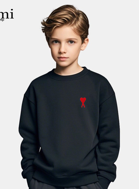 官方AMI SRTP儿童长袖卫衣亲子装2026春秋季新款男女童装宽松上衣