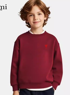 官方AMI SRTP儿童长袖卫衣亲子装2026春秋季新款男女童装宽松上衣