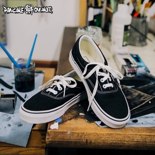 情侣男鞋 VN0EWZBLK 经典 Vans 款 黑白低帮 Era 范斯女鞋