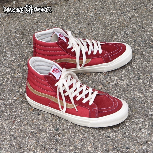 Vans, красные высокие кроссовки, повседневная обувь, 2018